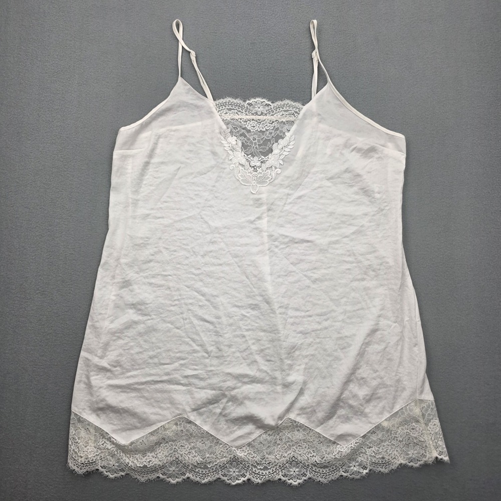 Linea Donatella Slip Dress Women's Size X-Large White Satin Babydoll Night Gown